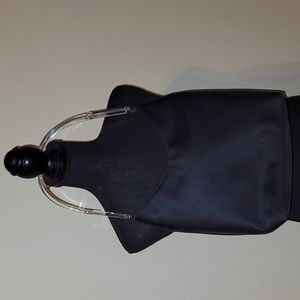 ❤Black bebe handbag with acrylic clear shoulder strap❤